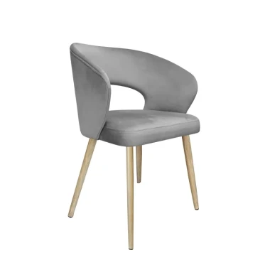 Krzesło tapicerowane Aura noga dąb metalowa