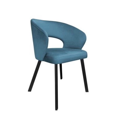 Krzesło tapicerowane Aura noga czarna metalowa profil