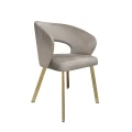 Krzesło tapicerowane Aura noga złota metalowa profil 1