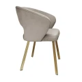 Krzesło tapicerowane Aura noga złota metalowa profil 3