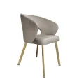 Krzesło tapicerowane Aura noga złota metalowa profil 4