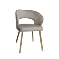 Krzesło tapicerowane Aura noga złota metalowa profil 6