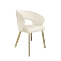 Krzesło tapicerowane Aura noga złota metalowa profil 7