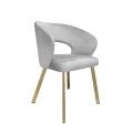 Krzesło tapicerowane Aura noga złota metalowa profil 8