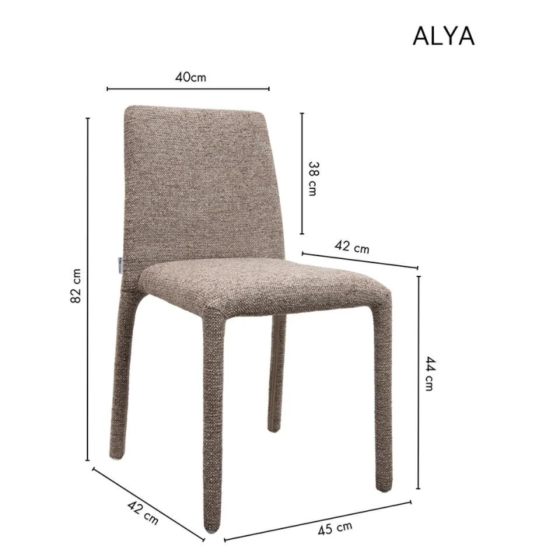 Krzesło ALYA brązowe 11