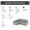 Narożnik rozkładany Galeo  217 cm MP Nidzica 2