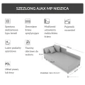Szezlong z pojemnikiem - Tapczan Ajax 205 cm Mp Nidzica 6
