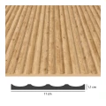 Panel ryflowany Laguna wklęsły - DĄB NATURALNY 11x1,1x2x275 cm LEO 3