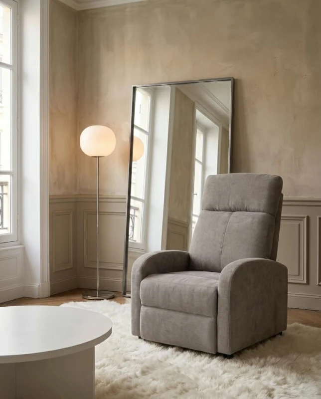 Fotel RELAX PREMIUM jasny szary 7