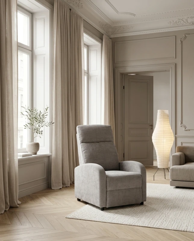 Fotel RELAX PREMIUM jasny szary 9