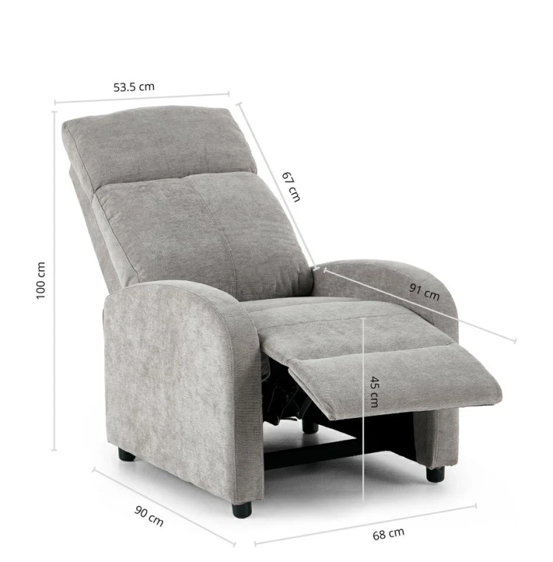 Fotel RELAX PREMIUM jasny szary 11