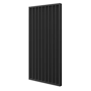 Ścianka z lameli pod kątem 45 stopni – Czarna – gotowy zestaw 51–275 cm L3D