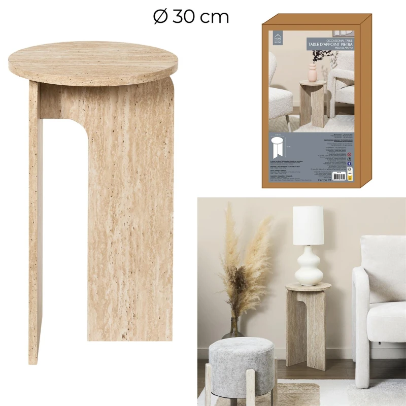 Stolik pomocniczy Stone trawertyn 3