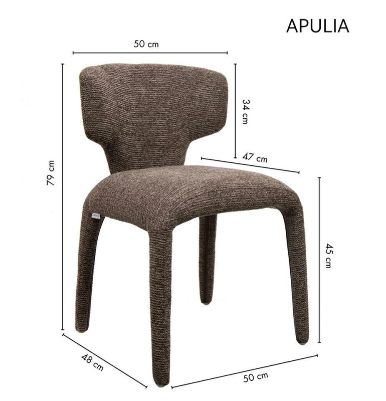 Krzesło APULIA brązowe / taupe 11