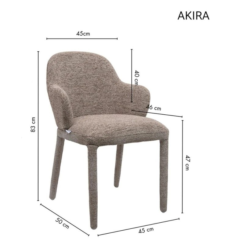 Krzesło AKIRA brązowe / taupe 11