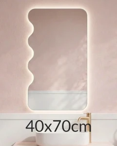 Lustro 40x70cm podświetlane LED Glow Wavy (LP-78)