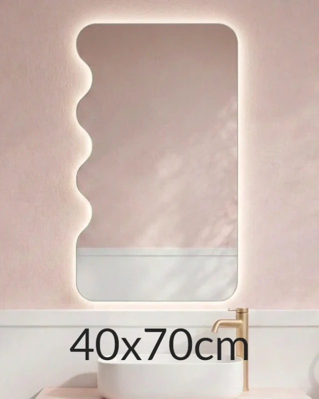 Lustro 40x70cm podświetlane LED Glow Wavy (LP-78).webp