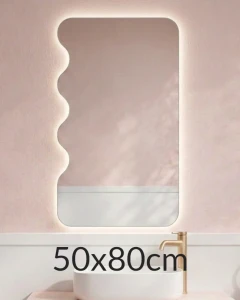 Lustro 50x80cm podświetlane LED Glow Wavy (LP-78)