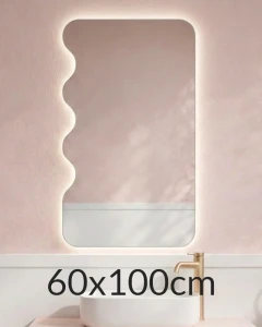 Lustro 60x100cm podświetlane LED Glow Wavy (LP-78)