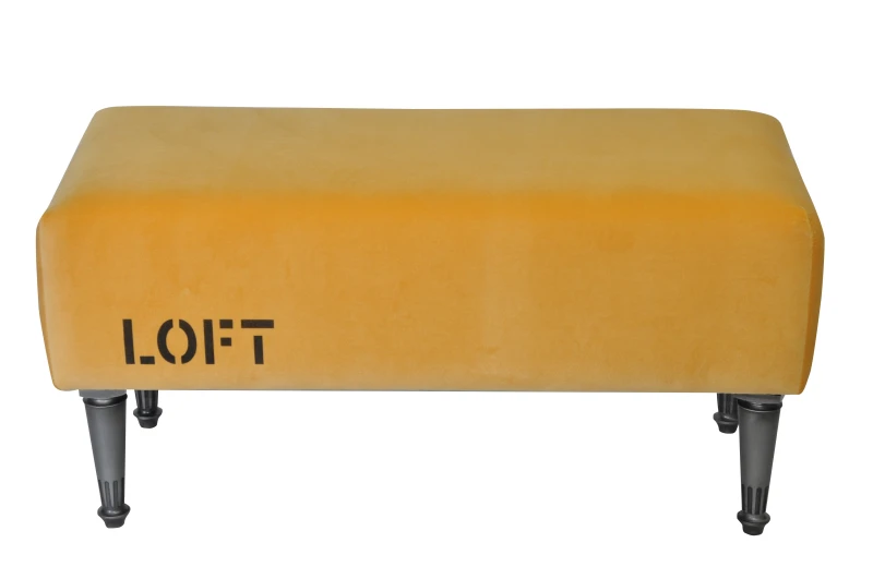 Ławka LOFT 90 z nadrukiem żółta
