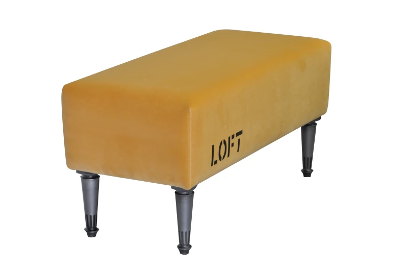Ławka LOFT 90 z nadrukiem żółta 2
