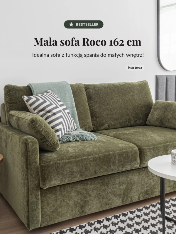 Mała sofa Roco 162 cm - baner bestseller DECOSTREET