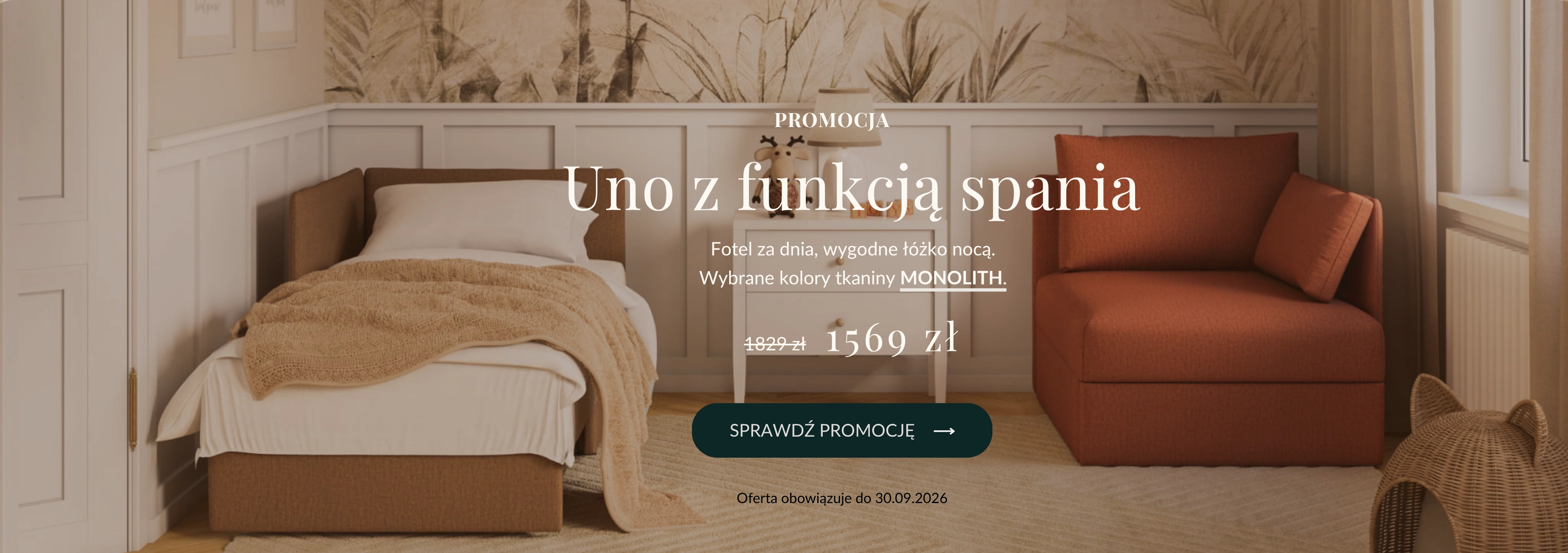 Promocja Fotel rozkładany Uno MP Nidzica DECOSTREET
